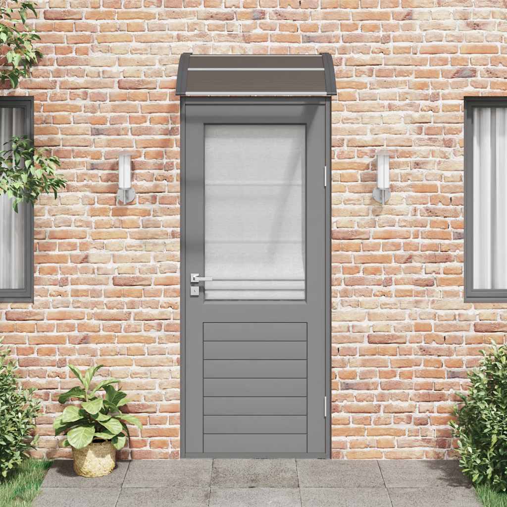 Vidaxl deurluifel 80x75 cm polycarbonaat zwart