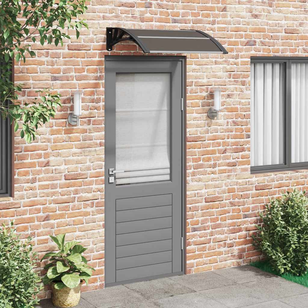 Vidaxl deurluifel 80x75 cm polycarbonaat zwart