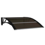 Vidaxl deurluifel zwart 100x75 cm polycarbonaat