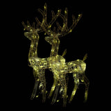 VidaXL Kerstversieringen rendier 2 st 120 cm acryl warmwit