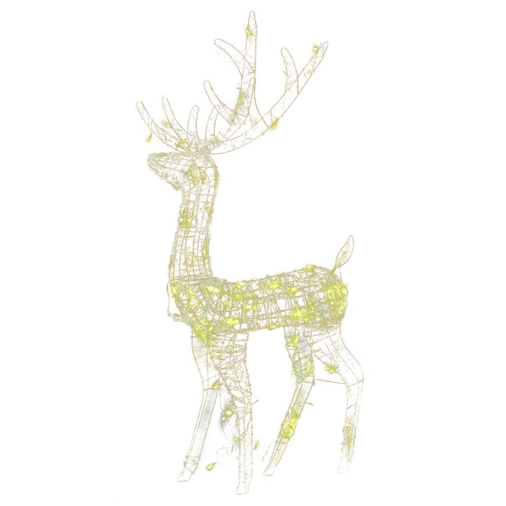 VidaXL Kerstversieringen rendier 2 st 120 cm acryl warmwit