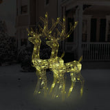 VidaXL Kerstversieringen rendier 2 st 120 cm acryl warmwit