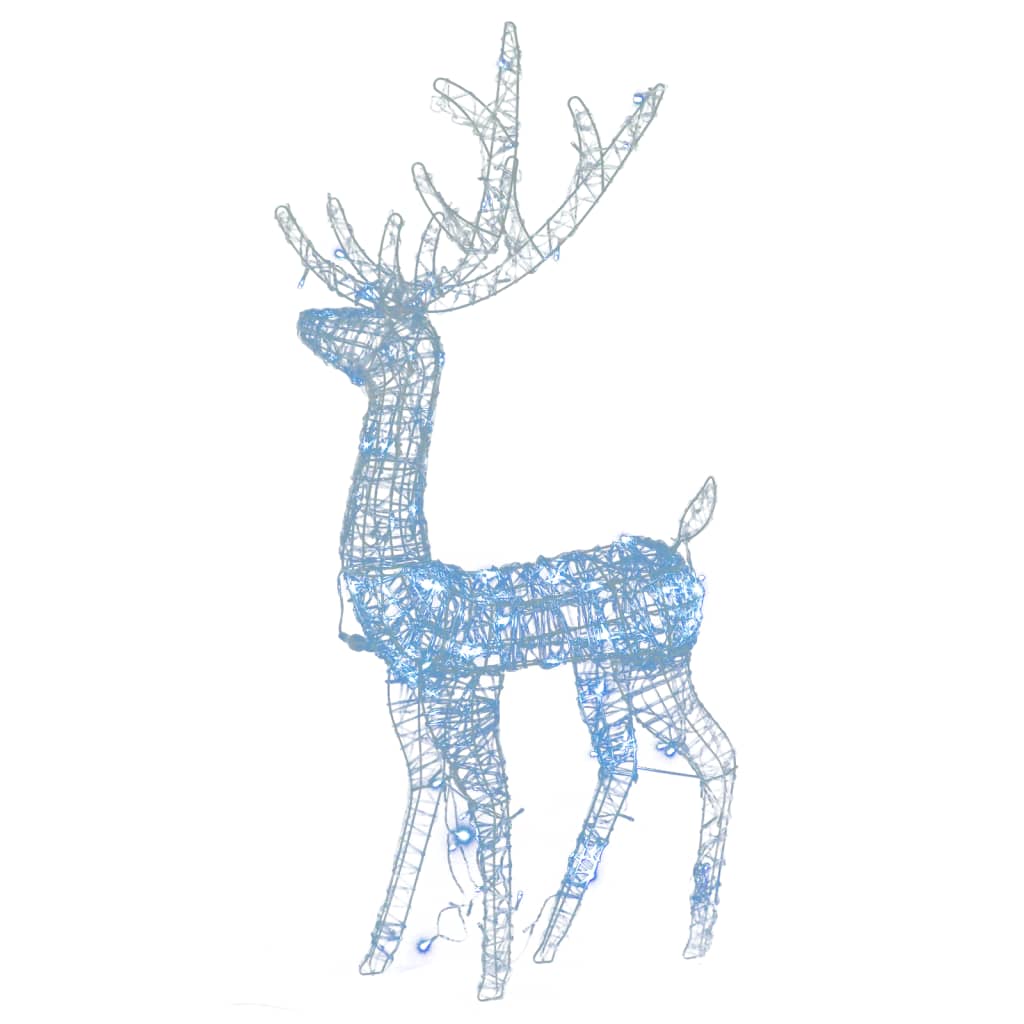 VidaXL Kerstversieringen rendier 2 st 120 cm acryl koudwit