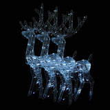 VidaXL Kerstversieringen rendier 3 st 120 cm acryl koudwit