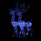 VidaXL Kerstversieringen rendier 2 st 120 cm acryl blauw