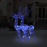 VidaXL Kerstversieringen rendier 2 st 120 cm acryl blauw