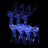 VidaXL Kerstversieringen rendier 3 st 120 cm acryl blauw