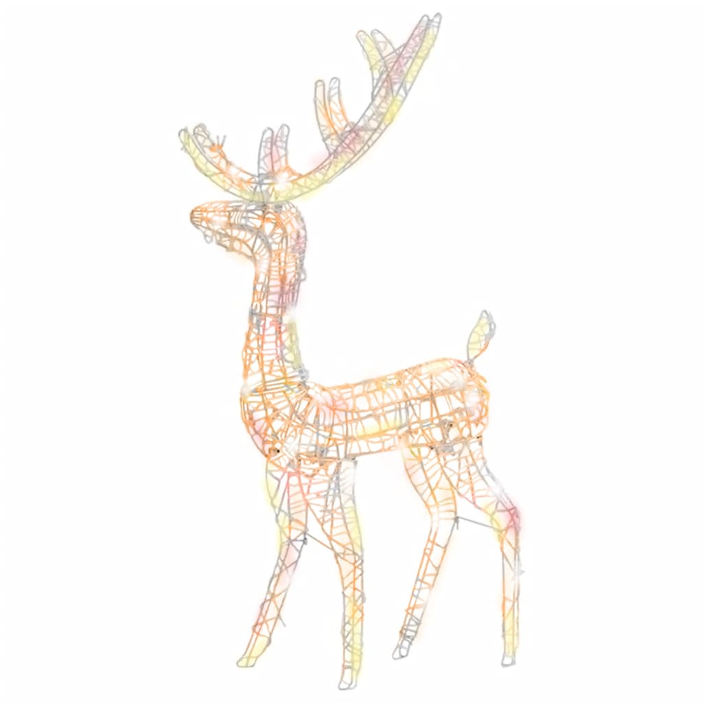 VidaXL Kerstversiering rendier 3 st meerkleurig 120 cm acryl