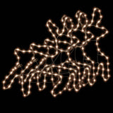 VidaXL Kerstfiguur rendier met LED's 3 st 57x55x4,5 cm warmwit