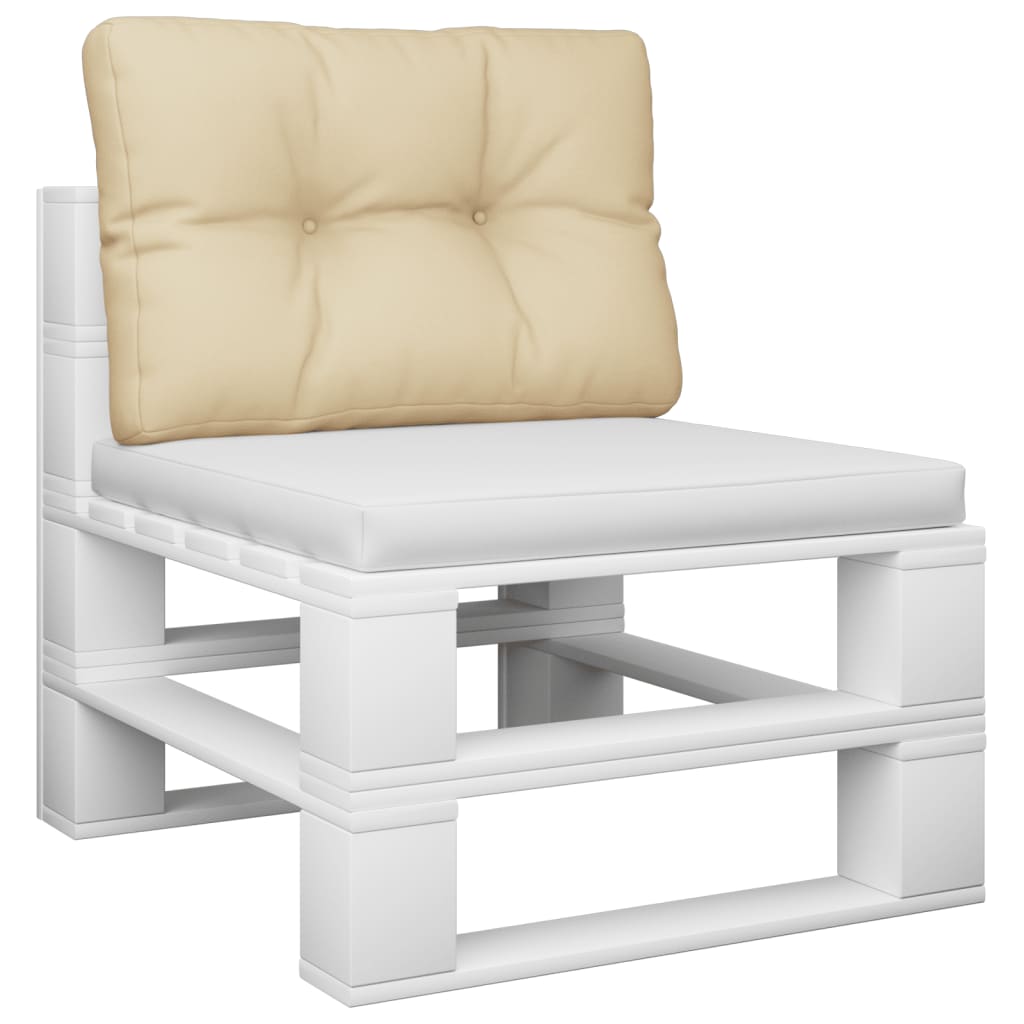 Vidaxl palletkussen 60x40x12 cm stof beige