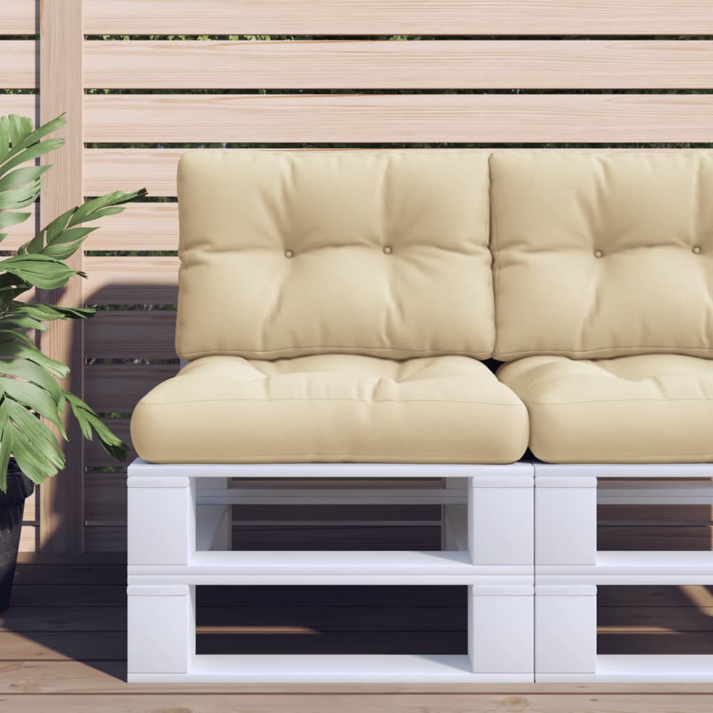 Vidaxl palletkussen 60x40x12 cm stof beige