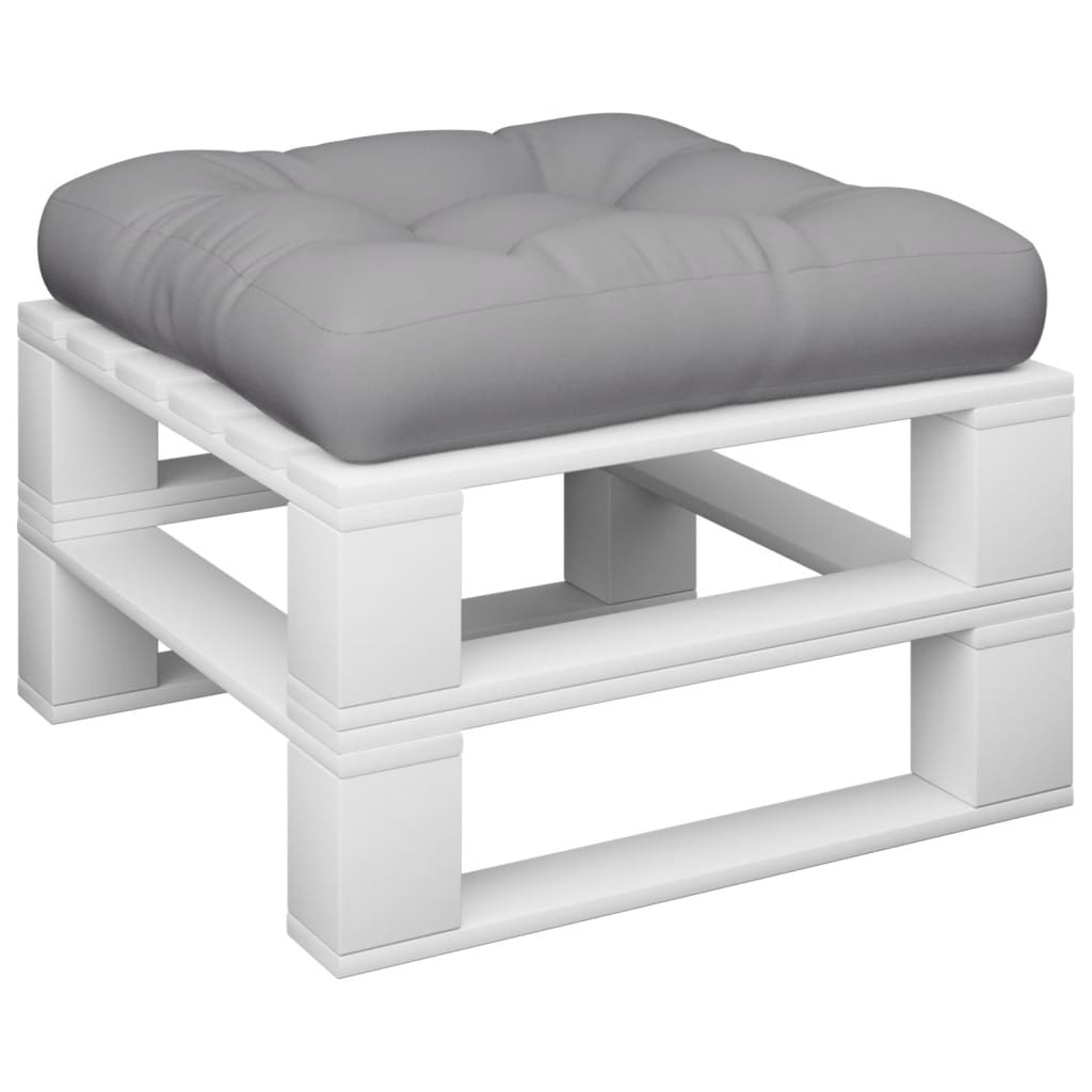 VidaXL Palletkussen stof grijs