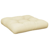 Vidaxl palletkussen 60x61,5x10 cm stof crèmekleurig