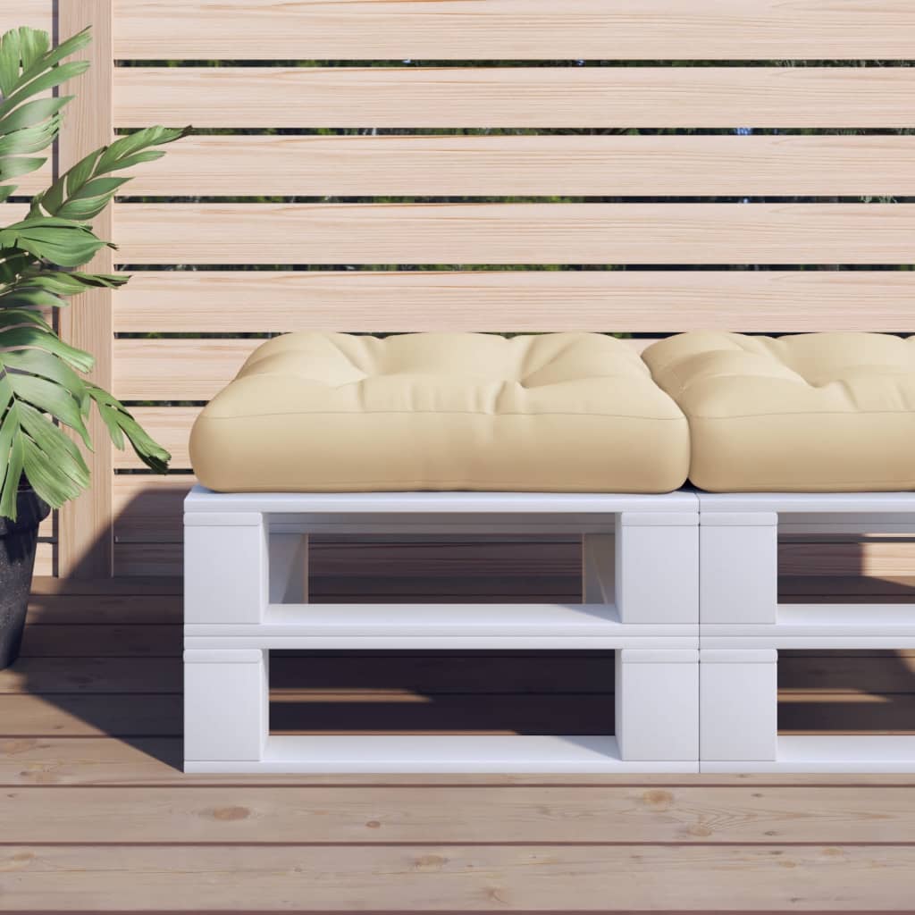 Vidaxl palletkussen 58x58x10 cm stof beige