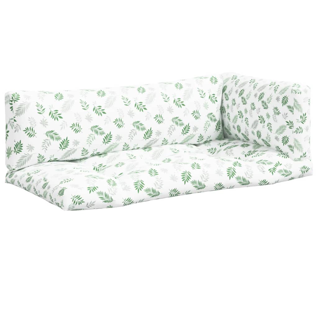 Vidaxl palletkussens 3 st bladpatroon oxford stof