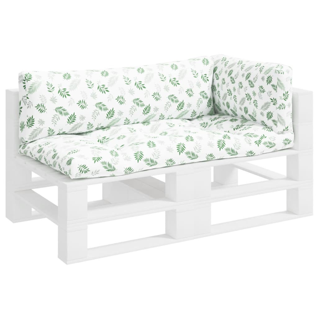 Vidaxl palletkussens 3 st bladpatroon oxford stof