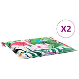 Vidaxl tuinstoelkussens 2 st 40x40x4 cm stof meerkleurig