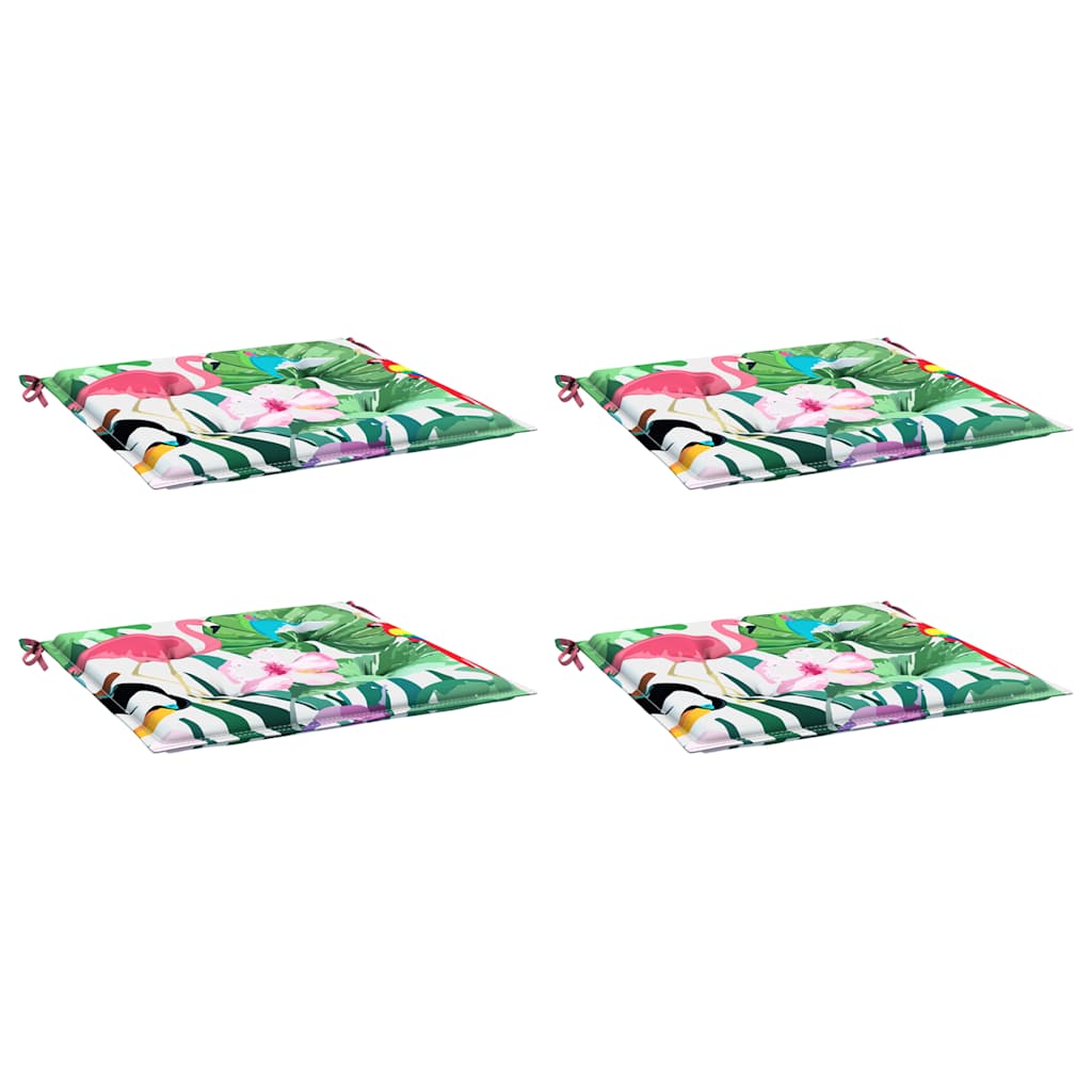 Vidaxl tuinstoelkussens 4 st 40x40x4 cm stof meerkleurig