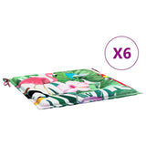 Vidaxl tuinstoelkussens 6 st 40x40x4 cm stof meerkleurig