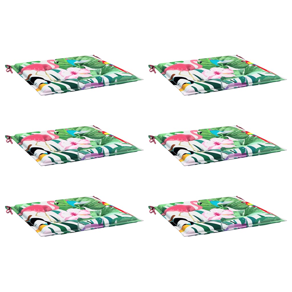 Vidaxl tuinstoelkussens 6 st 40x40x4 cm stof meerkleurig