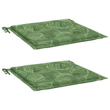 Vidaxl stoelkussens 2 st bladpatroon 40x40x4 cm stof