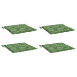 Vidaxl stoelkussens 4 st bladpatroon 40x40x4 cm stof