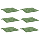 Vidaxl stoelkussens 6 st bladpatroon 40x40x4 cm stof