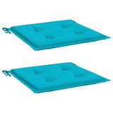 Vidaxl tuinstoelkussens 2 st 40x40x4 cm stof turquoise