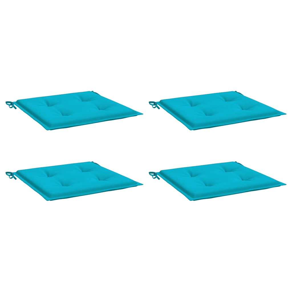 Vidaxl tuinstoelkussens 4 st 40x40x4 cm stof turquoise