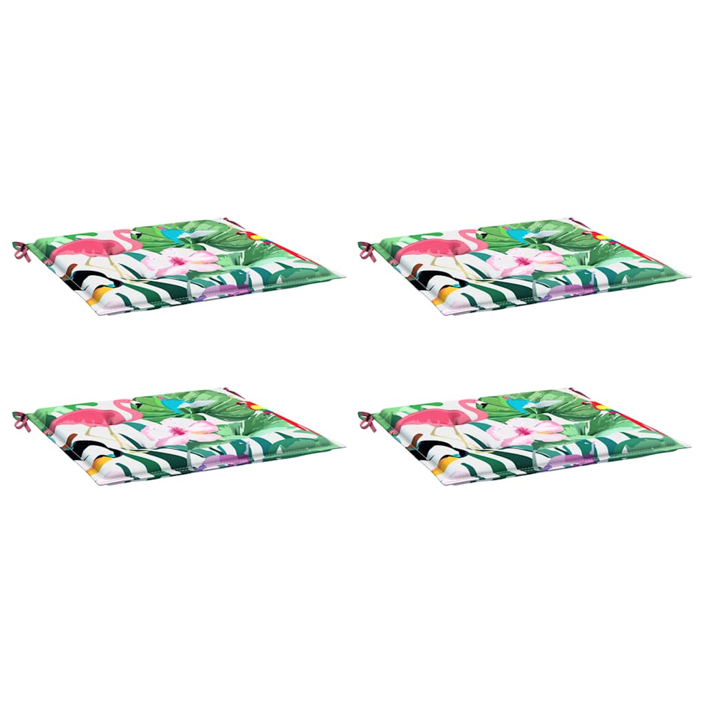 Vidaxl tuinstoelkussens 4 st 50x50x4 cm stof meerkleurig