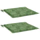 Vidaxl stoelkussens 2 st bladpatroon 50x50x4 cm stof