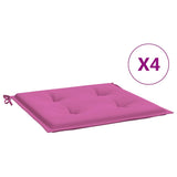 Vidaxl tuinstoelkussens 4 st 50x50x4 cm stof roze