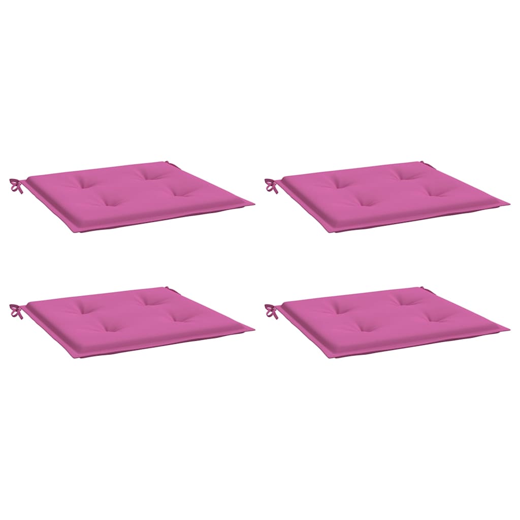 Vidaxl tuinstoelkussens 4 st 50x50x4 cm stof roze