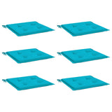 Vidaxl tuinstoelkussens 6 st 50x50x4 cm stof turquoise