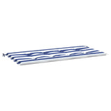 Vidaxl tuinbankkussen gestreept 100x50x4 cm oxford stof wit en blauw