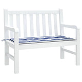 Vidaxl tuinbankkussen gestreept 100x50x4 cm oxford stof wit en blauw