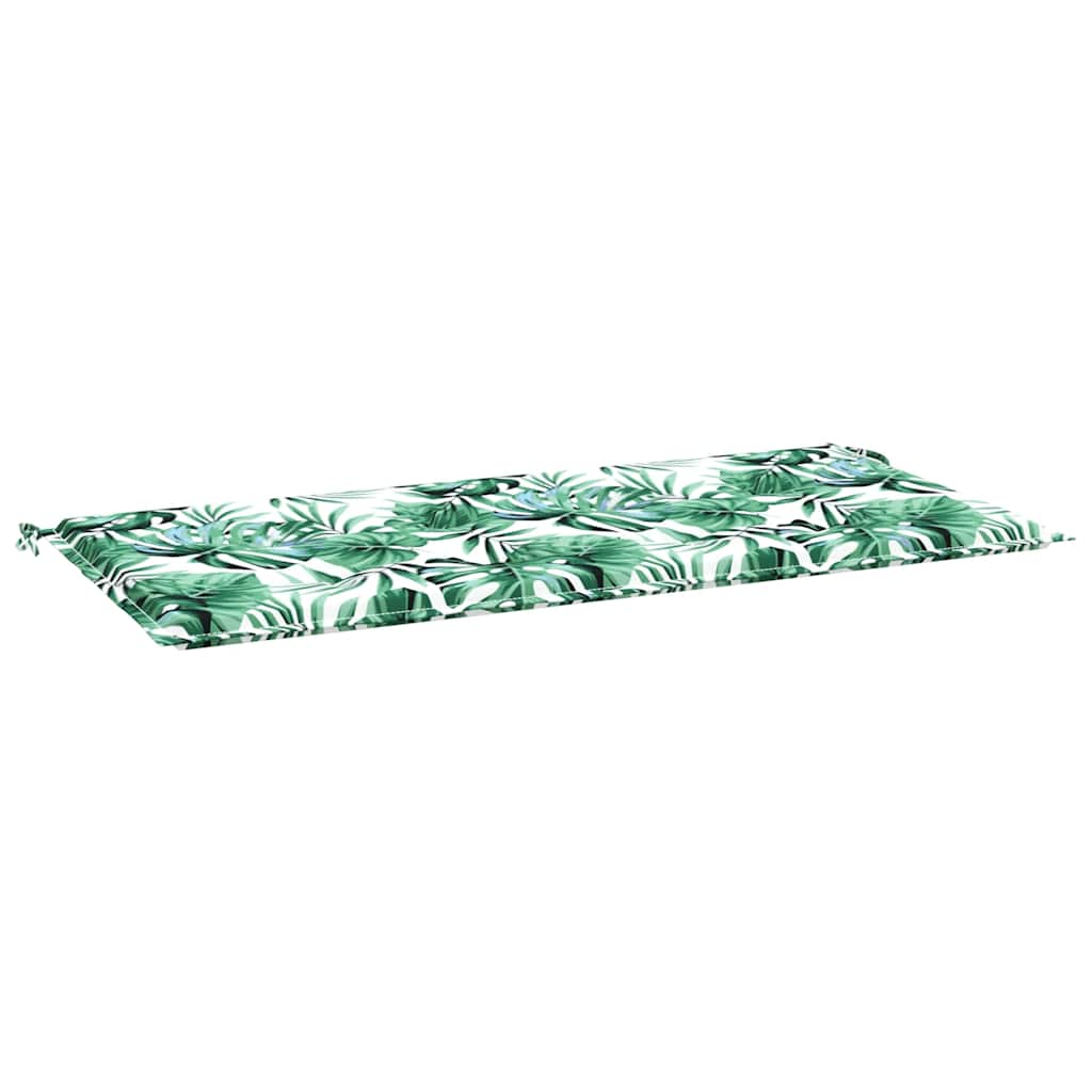 Vidaxl tuinbankkussen 120x50x4 cm oxford stof bladpatroon