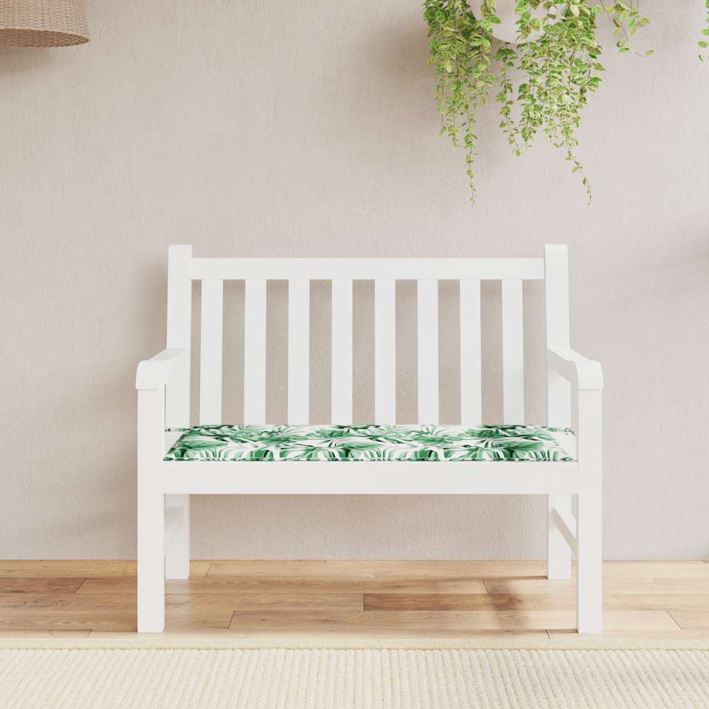 Vidaxl tuinbankkussen 120x50x4 cm oxford stof bladpatroon