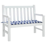 Vidaxl tuinbankkussen gestreept 120x50x4 cm oxford stof wit en blauw