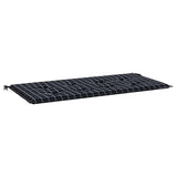 Vidaxl tuinbankkussen ruitpatroon 120x50x4 cm oxford stof zwart