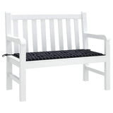 Vidaxl tuinbankkussen ruitpatroon 120x50x4 cm oxford stof zwart