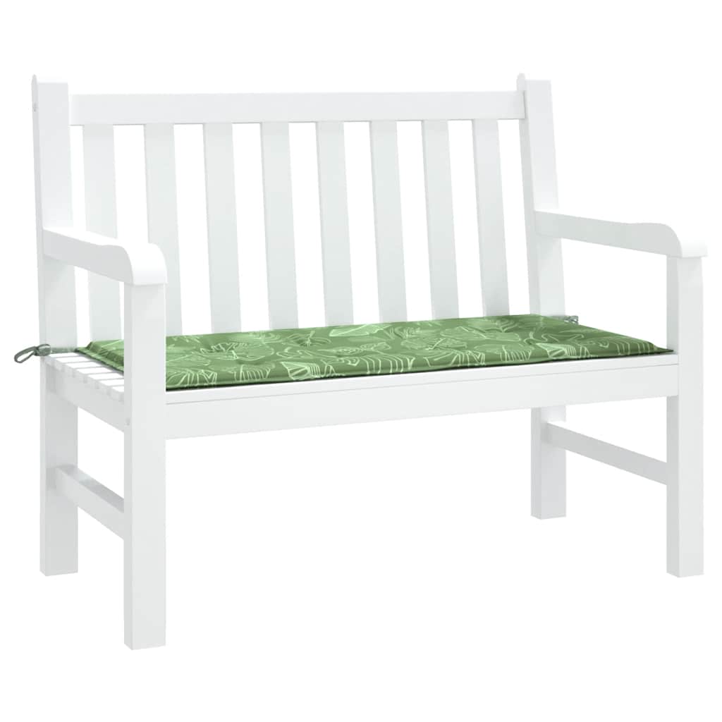 Vidaxl tuinbankkussen 120x50x4 cm oxford stof bladpatroon