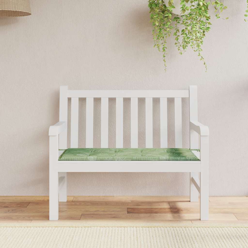 Vidaxl tuinbankkussen 120x50x4 cm oxford stof bladpatroon