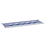 Vidaxl tuinbankkussen gestreept 150x50x4 cm oxford stof wit en blauw