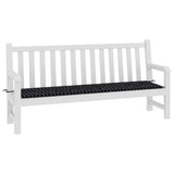 Vidaxl tuinbankkussen ruitpatroon 200x50x4 cm stof zwart