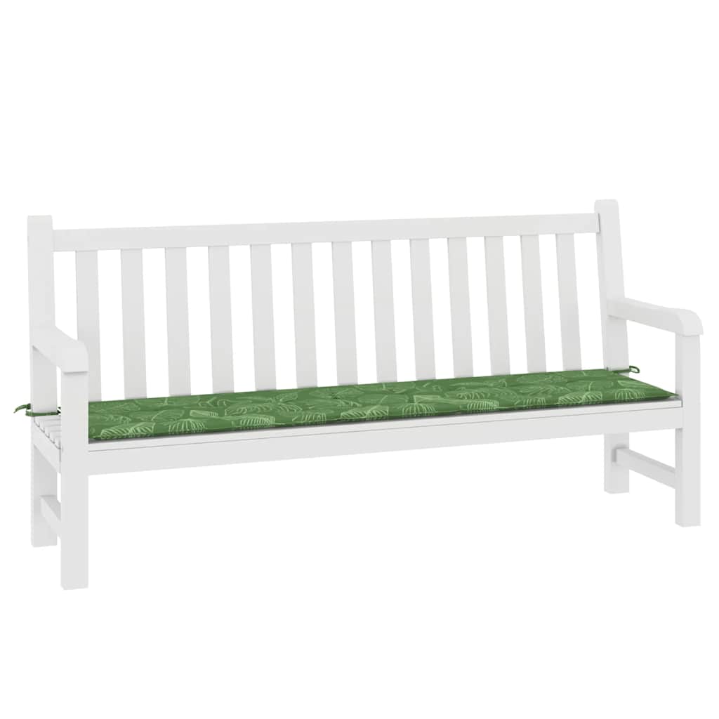 Vidaxl tuinbankkussen bladpatroon 200x50x4 cm stof