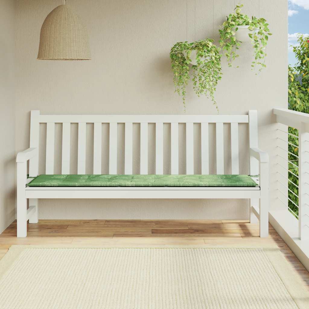 Vidaxl tuinbankkussen bladpatroon 200x50x4 cm stof