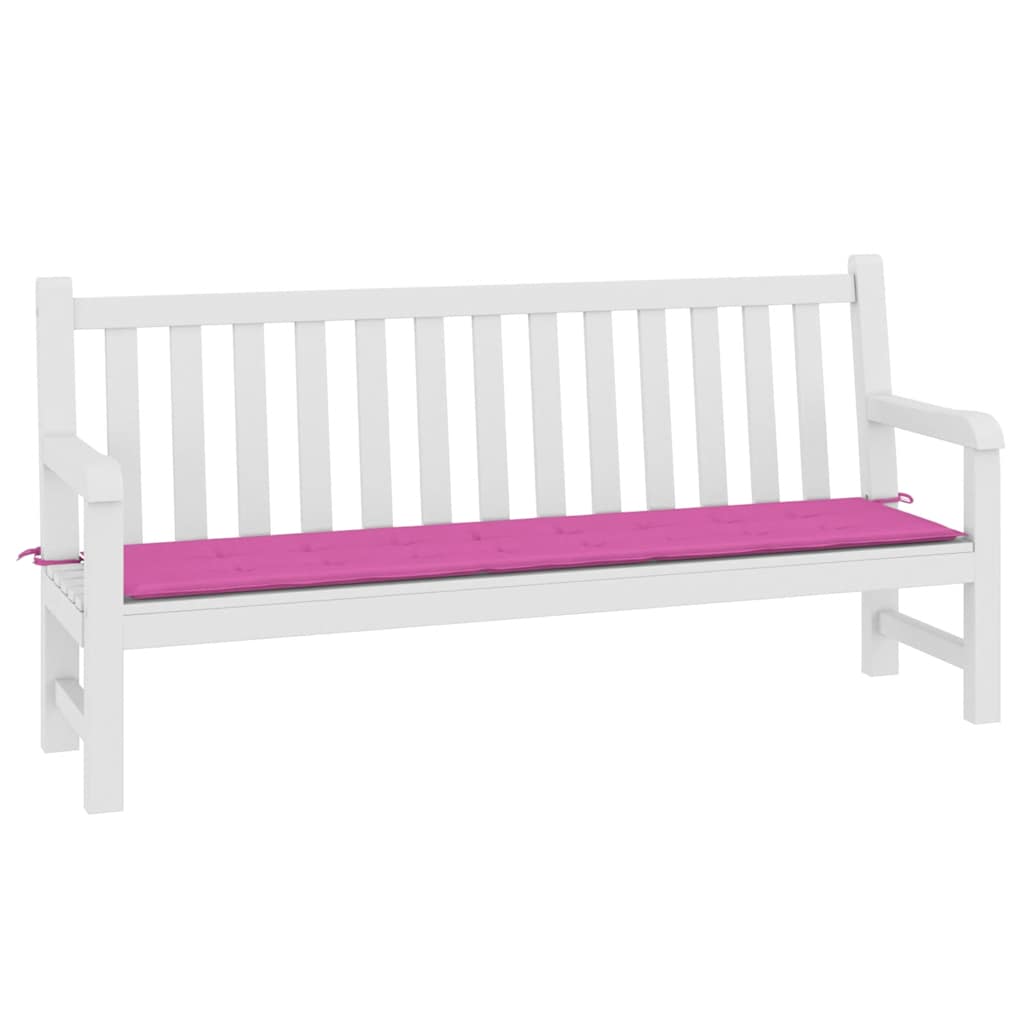 Vidaxl tuinbankkussen 200x50x4 cm stof roze