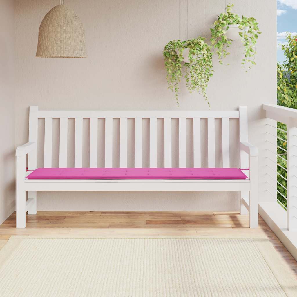 Vidaxl tuinbankkussen 200x50x4 cm stof roze