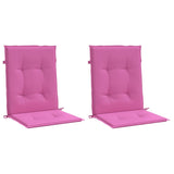 Vidaxl stoelkussens 2 st lage rug stof roze